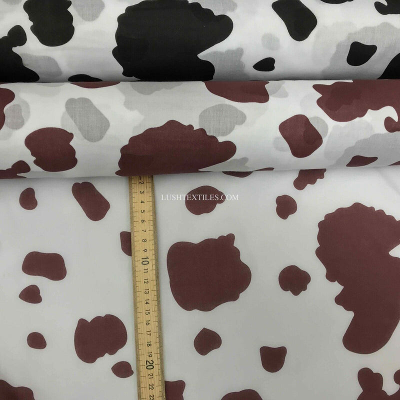 COW Spots Print PolyCotton Tissu Artisanat Enfants Amusant Artisanat Robe Matériel, 112cm