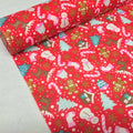 Christmas PolyCotton Fabric Snowflakes Bunting Dress XMAS Wholesale Patchwork