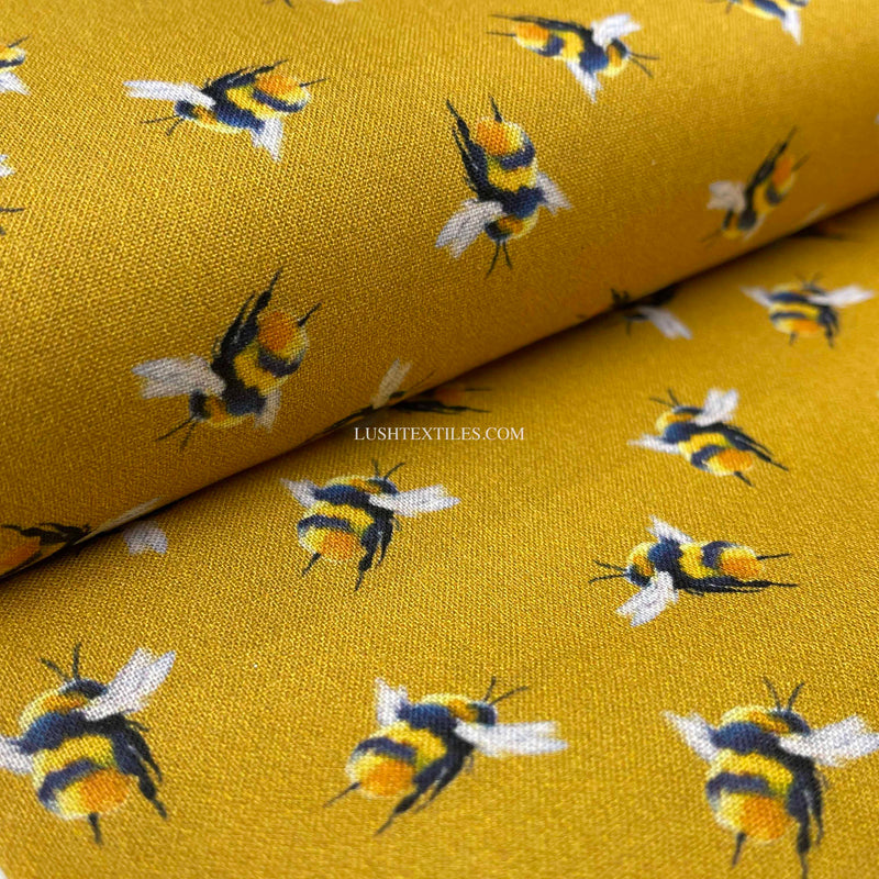 Crafty Bumble Bee Buzzy Bumblebee 100% Cotton Fabric