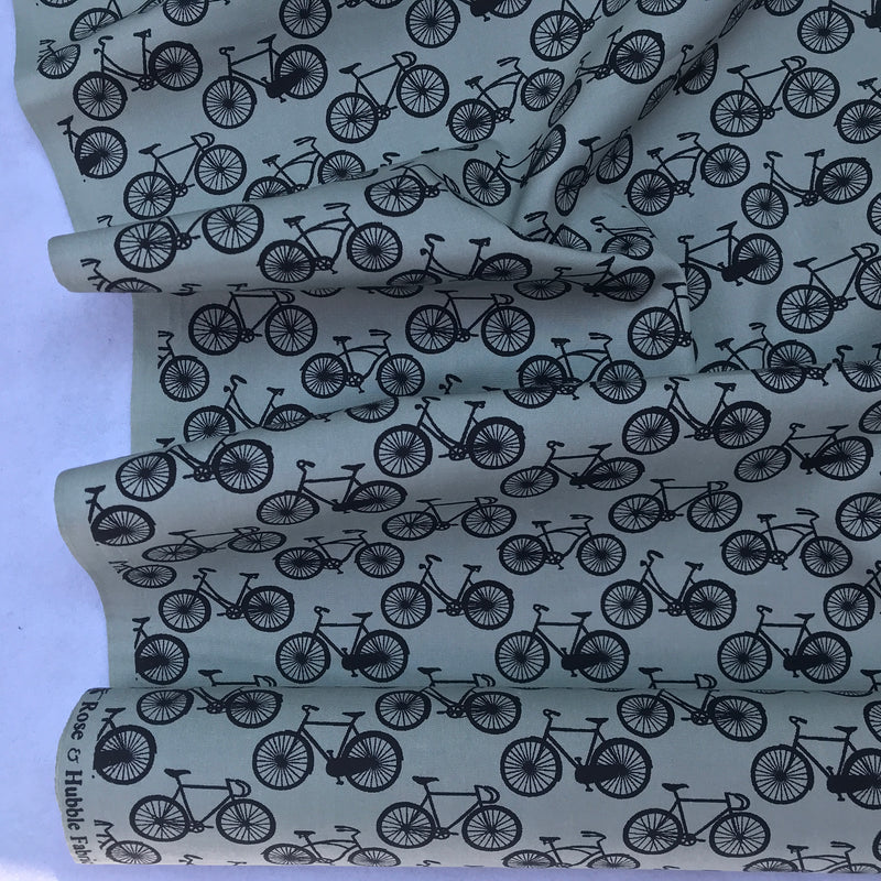 Bicycles Bikes Print Rose & Hubble Cotton Poplin Fabric