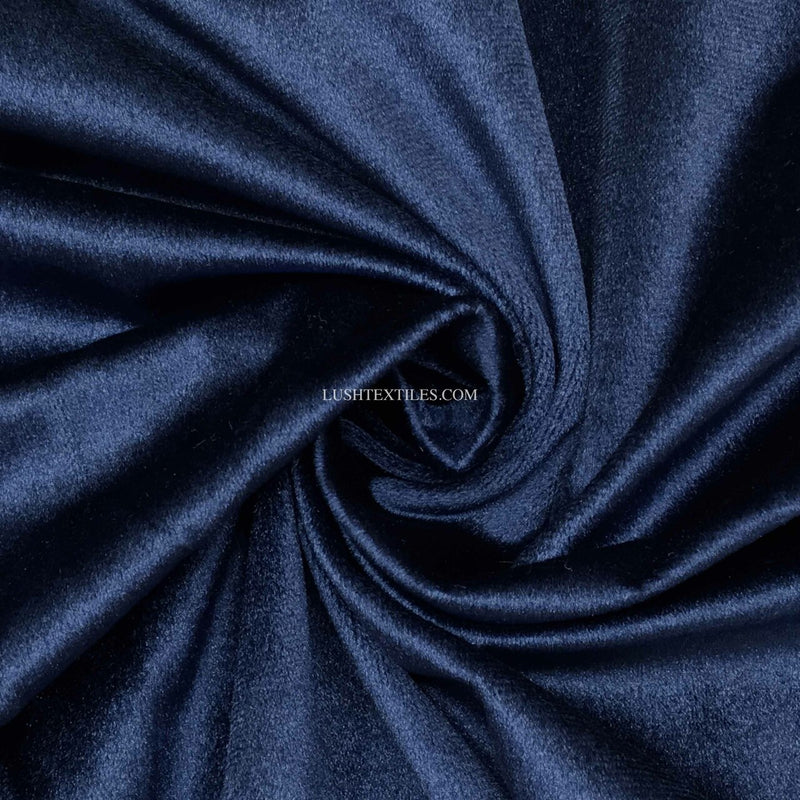 Bellissimo Plush Velvet Curtain Fabric, Navy