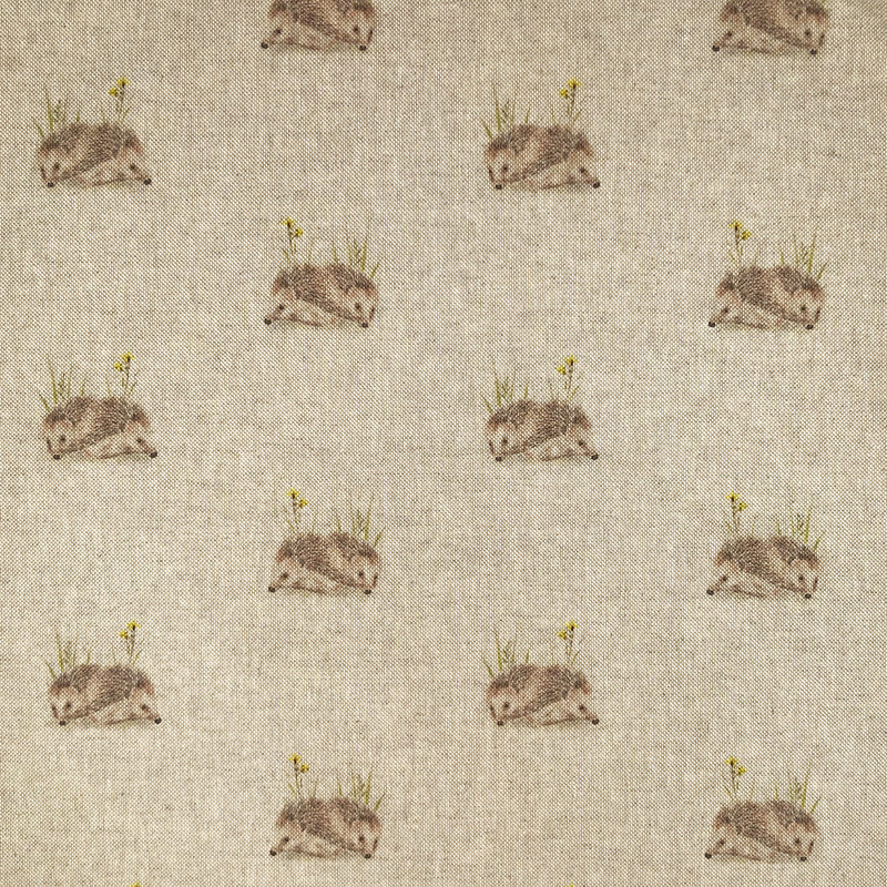 Digital Cotton Animal Linen Fabric, Hedgehogs