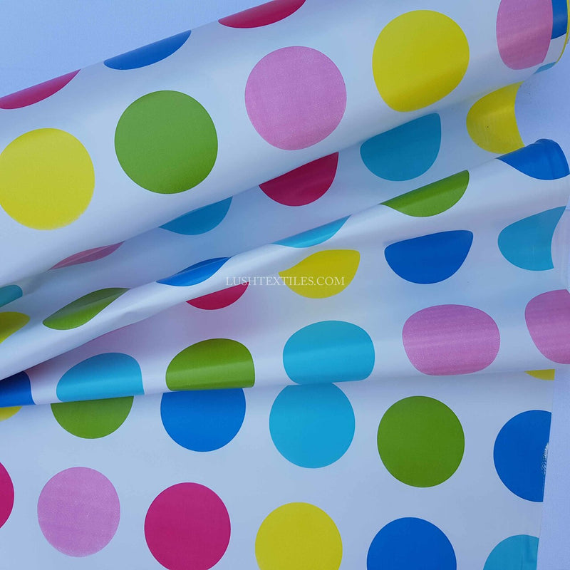 By The Metre Large Twister Spots PVC