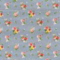 Bouquet Floral Flowers Rose & Hubble Cotton Poplin Fabric