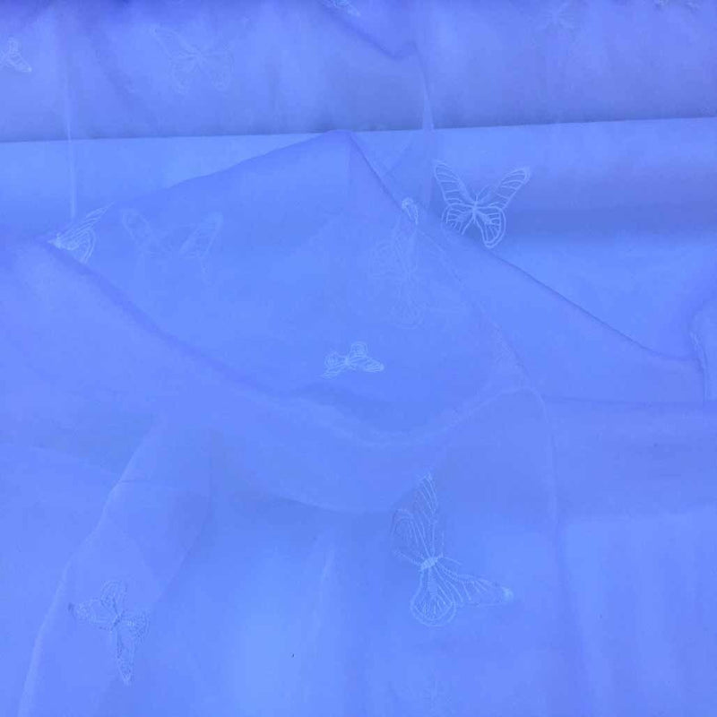 Butterfly Organza Net Curtains Voile Fabric