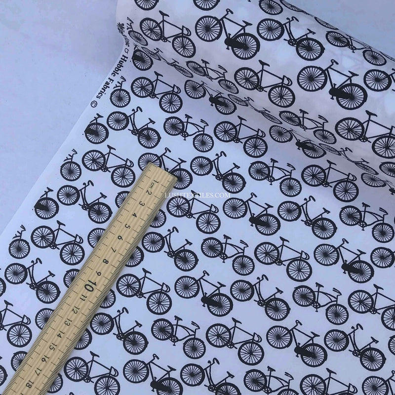 Bicycles Bikes Print Rose & Hubble Cotton Poplin Fabric