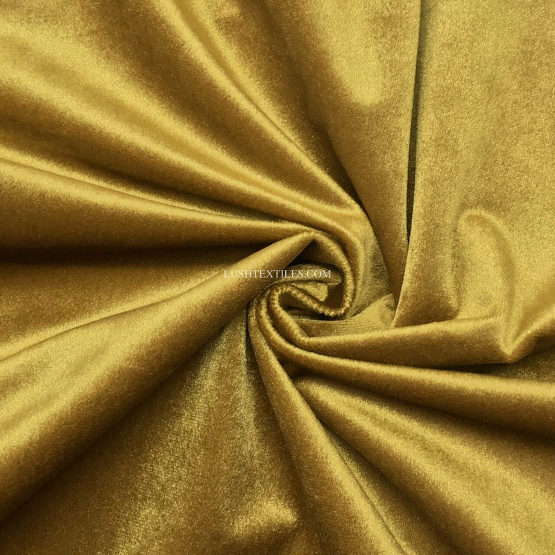 Bellissimo Plush Velvet Curtain Fabric, Mustard