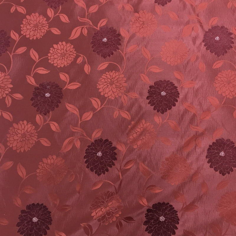 Brown Floral Tapestry Floral Chenille Heavy Upholstery Curtain Decor Sew Fabric