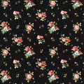 Bouquet Floral Flowers Rose & Hubble Cotton Poplin Fabric