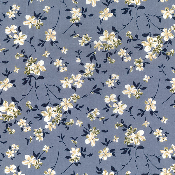 Floral Flowers Rose & Hubble Cotton Poplin Fabric