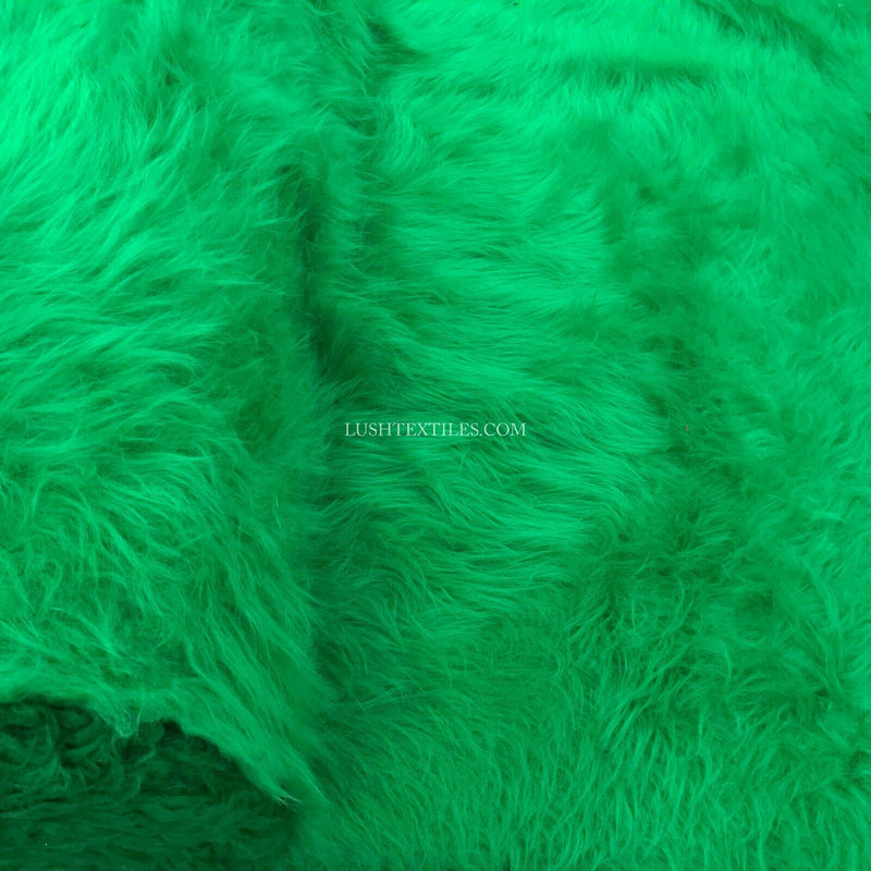 Vert émeraude LONG PILE FUN FUR Fabric Doll Toys Kids Crafts Soft Furry Material