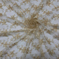 Fancy Pearl Net Lace Frill Dress Fabric