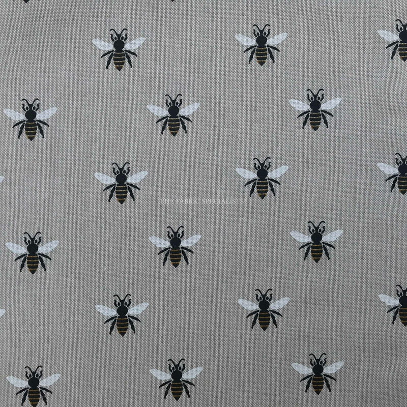 Tissu en coton et lin à impression numérique Buzzy Bees