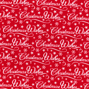 Christmas Wishes Xmas Polycotton Fabric