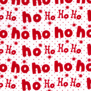 HOHO! Print Xmas Polycotton Fabric